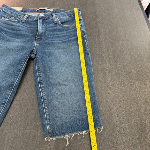 Hudson Amelia Mid Rise Knee Blue Denim Shorts Women's Raw Hem, Size 27 NWT - Picture 11 of 11